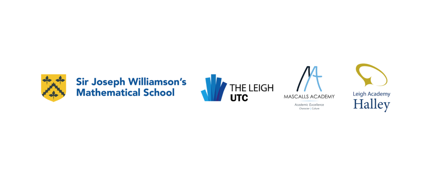 SJWMS, The Leigh UTC, Mascalls Academy and Leigh Academy Halley logos