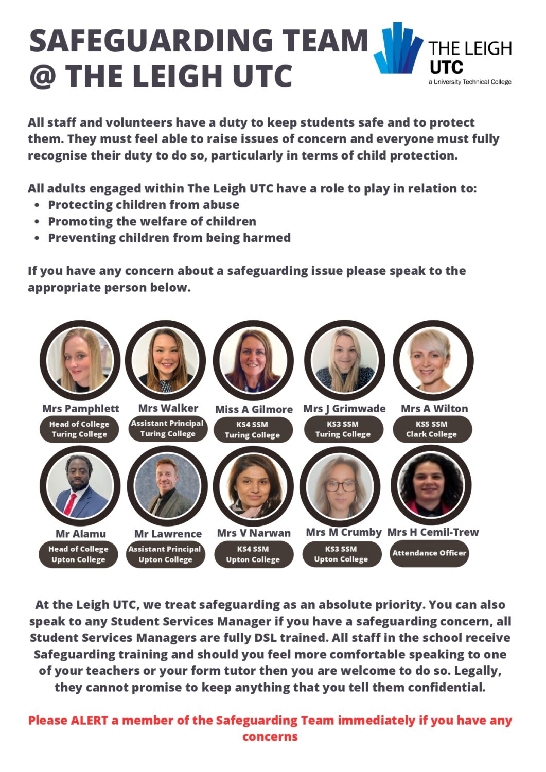 Safeguarding team March 2025